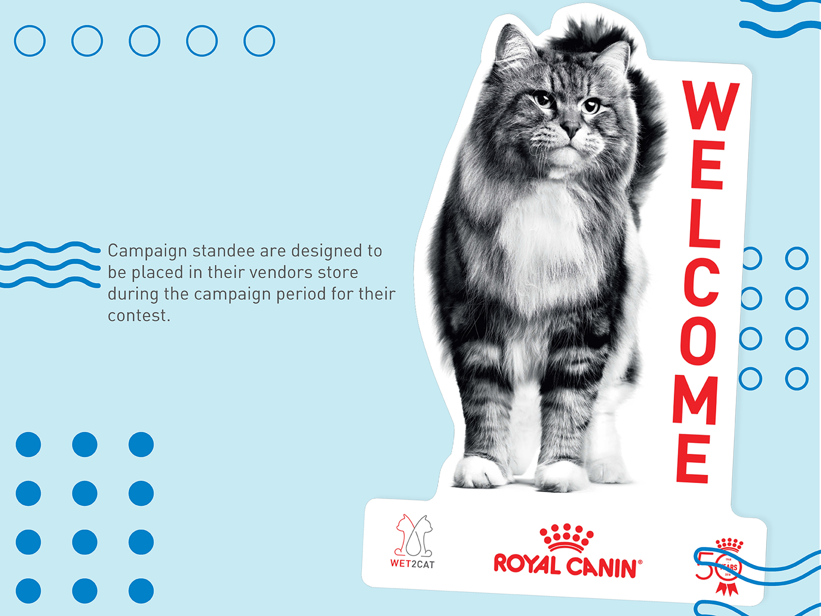 Royal Canin Wet2Cat campaign human-sized prop design